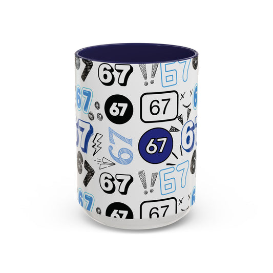 The Viral 6 7 Meme Mug Blue Edition
