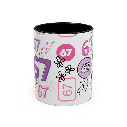 The Viral 6 7 Meme Mug Pink + Purple Edition