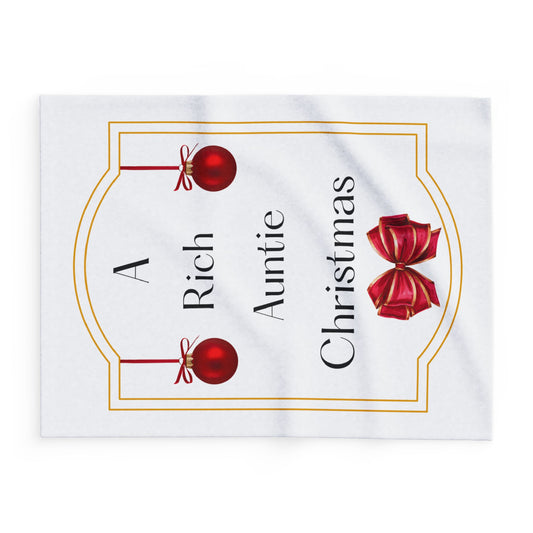 A Rich Auntie Christmas Fleece Blanket
