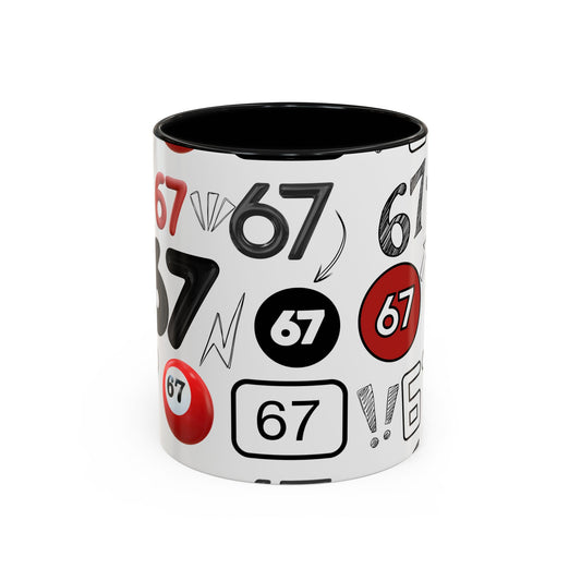 The Viral 6 7 Meme Mug Red & Black Edition