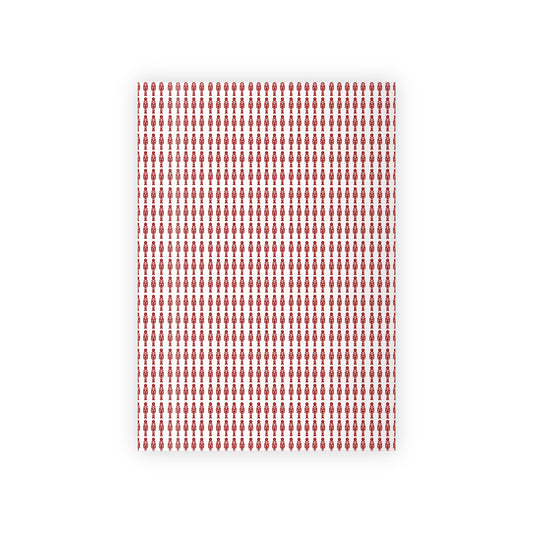 Red Nutcracker Gift Wrapping Paper Roll | Festive Holiday Wrap | Classic Christmas Gift Packaging