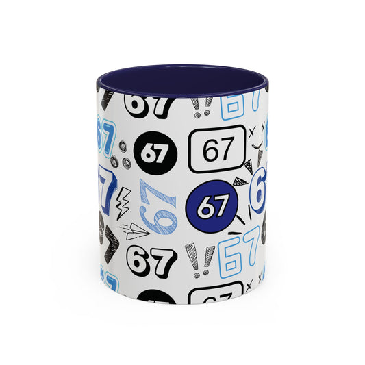 The Viral 6 7 Meme Mug Blue Edition